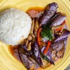 Best L8. Basil Spicy Eggplant Chicken (Lunch) 九层塔茄子鸡饭 in San Francisco, CA