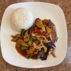 Best L8. Basil Spicy Eggplant Pork (Lunch) 九层塔茄子肉丝饭 in San Francisco, CA