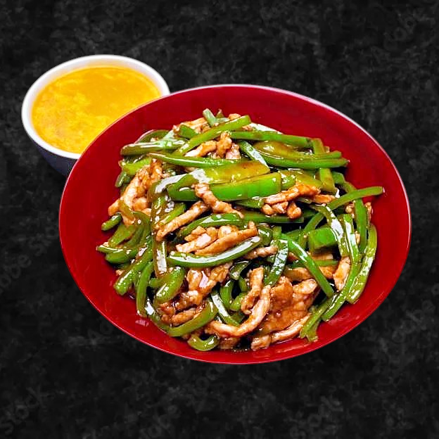 Best Shredded Pork with Green Pepper Over Rice 青椒肉丝盖饭 in Rancho Cucamonga, CA