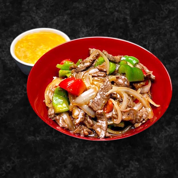 Best Black Pepper Beef Over Rice 黑椒牛柳盖饭 in Rancho Cucamonga, CA