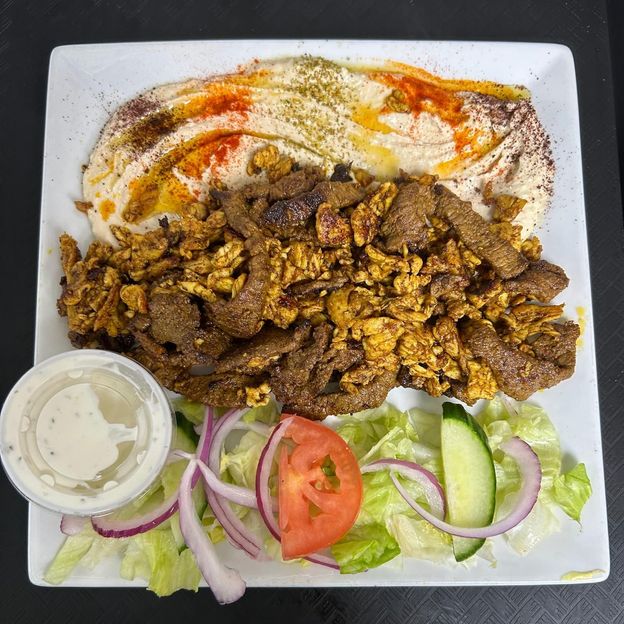 Best Mixed Shawerma Platter with two sides in Roanoke, VA