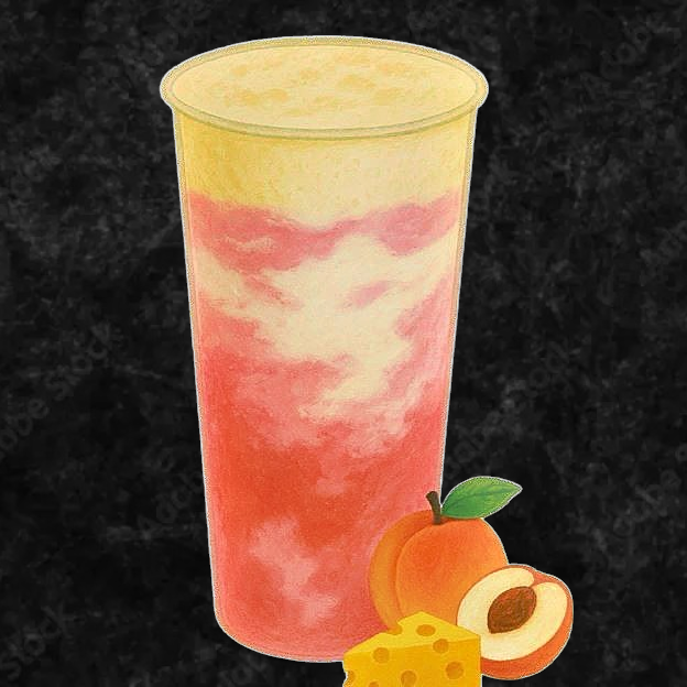 Best 桃之夭夭 Peach Green Tea Slush w/ Cheese Cream in San Francisco, CA