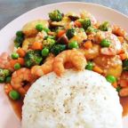Best 杂菜虾球饭 Prawns with Assorted Vegetable Over Rice in Daly City, CA