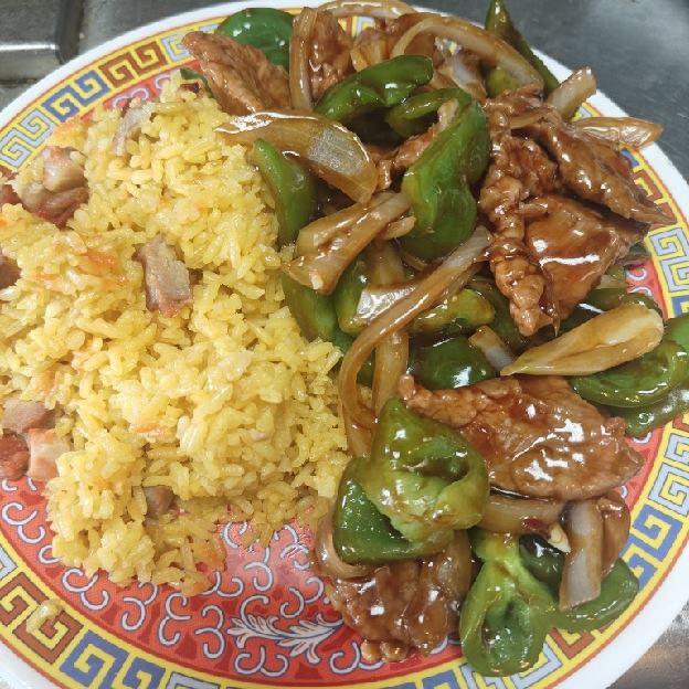 Best 青椒牛 Pepper Steak w. Onion (Combo Plate) in Pekin, IL