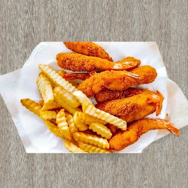 Best 10 pc shrimp and 5 pc wings with fries and Soda in Bridgeport, CT