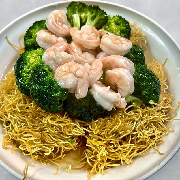 Best 虾仁炒面 Pan Fried Noodles w. Shrimp in Elmhurst, NY
