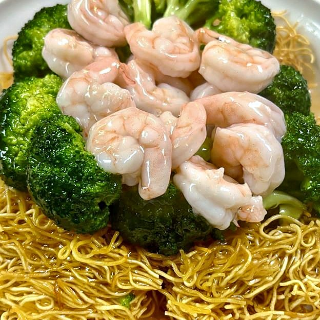 Best 虾球炒面 Pan Fried Noodles w. Jumbo Shrimp in Elmhurst, NY