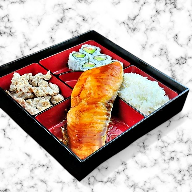 Best Salmon Teriyaki Bento 照烧三文鱼便当 in Brooklyn, NY