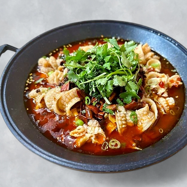 Best Spicy Soup with Pork Uteri（Medium Spicy）/红汤脆肠（中辣） in Las Vegas, NV