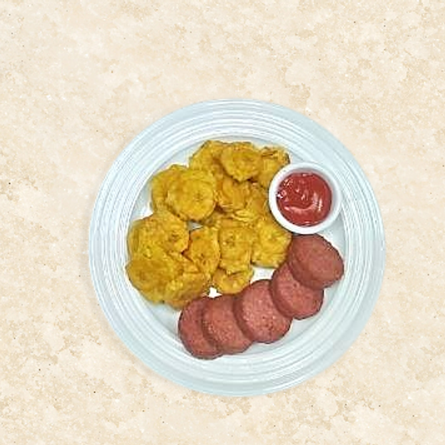 Best Fried Green Plantain With Salami/ Tostones Con Salami in Passaic, NJ