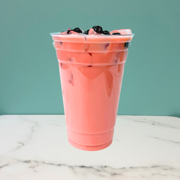 Best Strawberry Matcha Fresh Milk Tea 草莓抹茶鲜奶茶 in Greece, NY