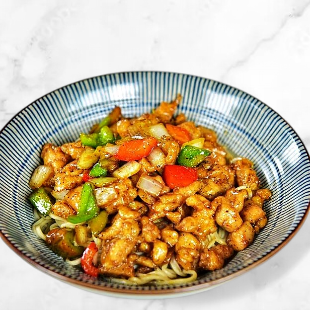 Best Mixed Noodle with Chicken in Szechuan Peppercorn Sauce 麻辣双椒鸡面 in Durham, NC
