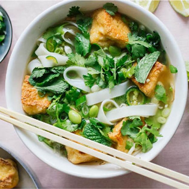 Best Tofu & Veggie Ho Fun Soup 豆腐蔬菜河粉湯 in SF, CA