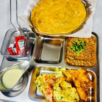 Omelette with Kheema & Paratha